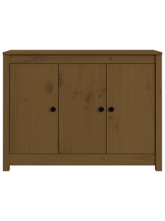 Příborník medově hnědý 100 x 35 x 74 cm masivní borové dřevo