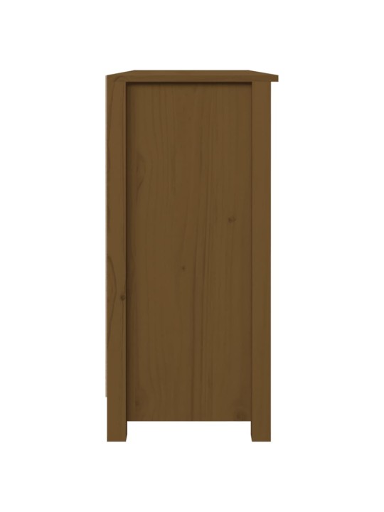 Příborník medově hnědý 100 x 35 x 74 cm masivní borové dřevo