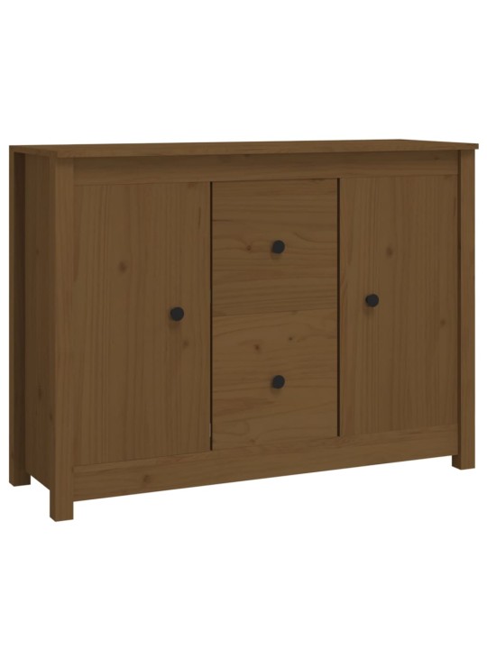 Příborník medově hnědý 100 x 35 x 74 cm masivní borové dřevo
