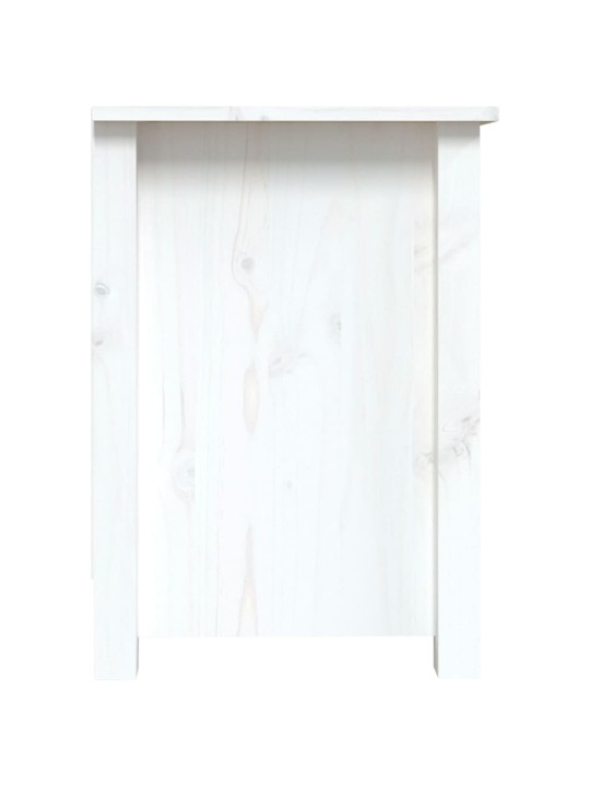 TV skříňka bílá 103 x 36,5 x 52 cm masivní borové dřevo
