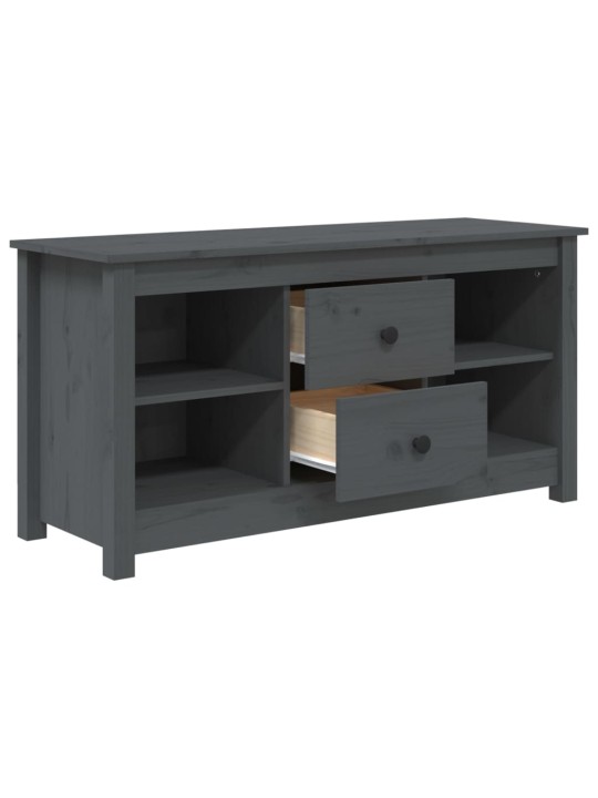 TV skříňka šedá 103 x 36,5 x 52 cm masivní borové dřevo