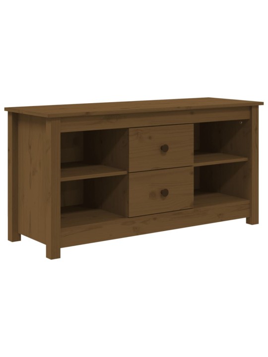 TV skříňka medově hnědá 103 x 36,5 x 52 cm masivní borové dřevo