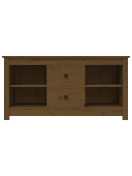TV skříňka medově hnědá 103 x 36,5 x 52 cm masivní borové dřevo