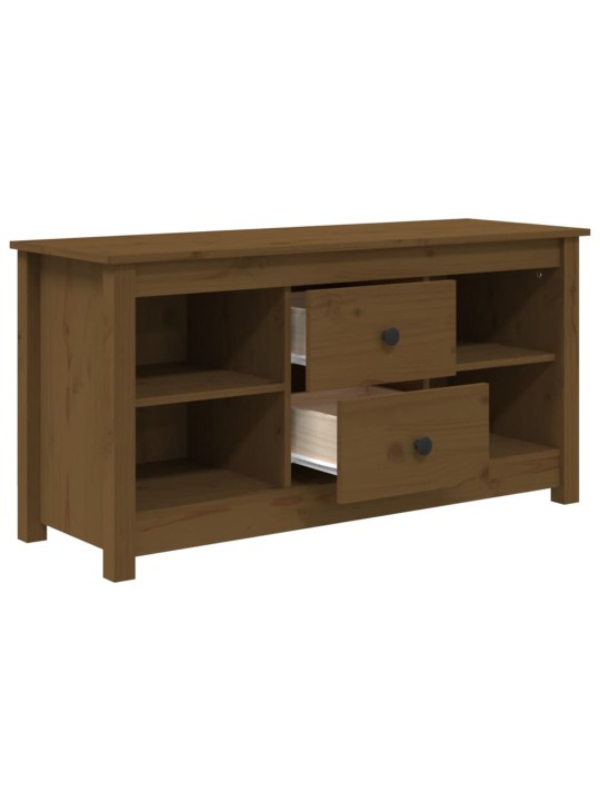 TV skříňka medově hnědá 103 x 36,5 x 52 cm masivní borové dřevo