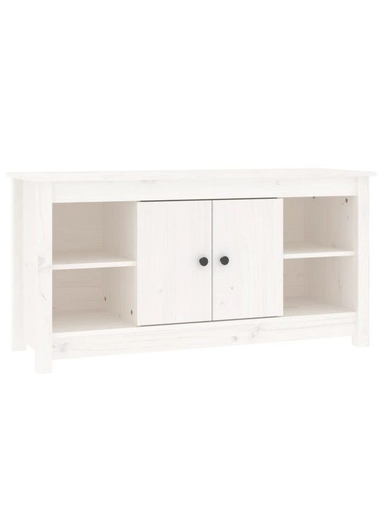 TV skříňka bílá 103 x 36,5 x 52 cm masivní borové dřevo