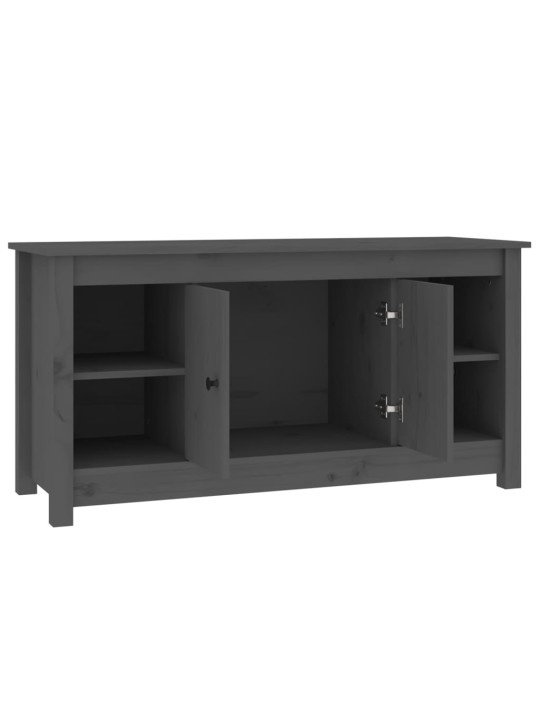 TV skříňka šedá 103 x 36,5 x 52 cm masivní borové dřevo