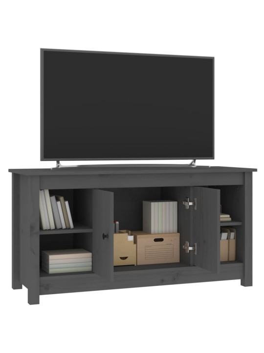 TV skříňka šedá 103 x 36,5 x 52 cm masivní borové dřevo