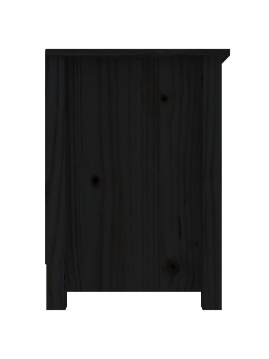 TV skříňka černá 103 x 36,5 x 52 cm masivní borové dřevo