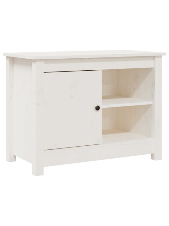 TV skříňka bílá 70 x 36,5 x 52 cm masivní borové dřevo
