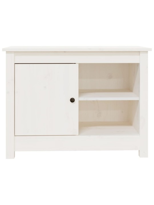 TV skříňka bílá 70 x 36,5 x 52 cm masivní borové dřevo