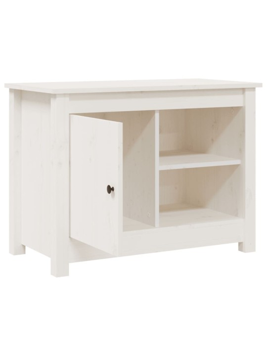 TV skříňka bílá 70 x 36,5 x 52 cm masivní borové dřevo