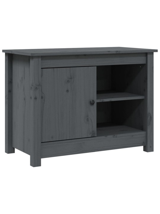TV skříňka šedá 70 x 36,5 x 52 cm masivní borové dřevo