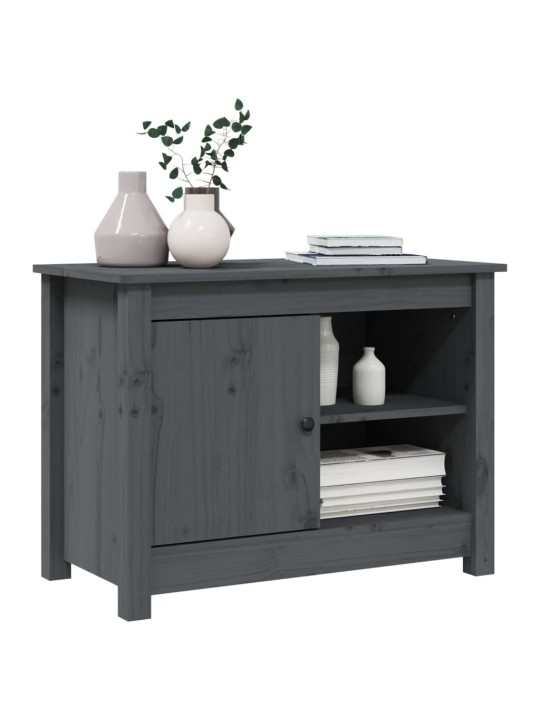 TV skříňka šedá 70 x 36,5 x 52 cm masivní borové dřevo
