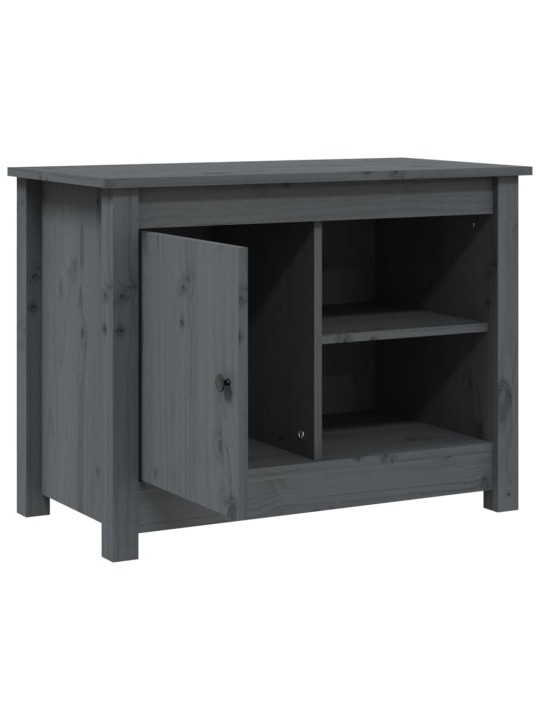 TV skříňka šedá 70 x 36,5 x 52 cm masivní borové dřevo