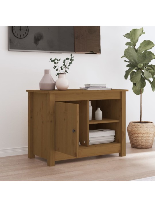 TV skříňka medově hnědá 70 x 36,5 x 52 cm masivní borové dřevo