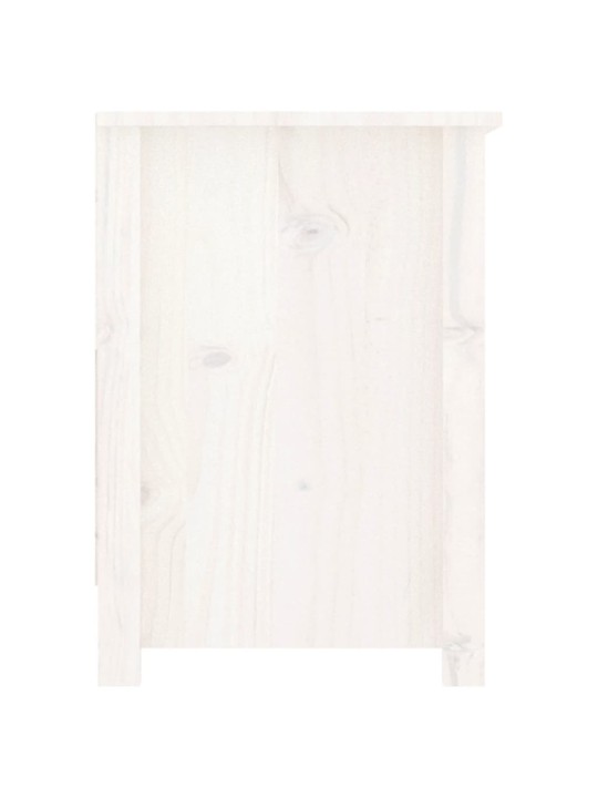 TV skříňka bílá 103 x 36,5 x 52 cm masivní borové dřevo