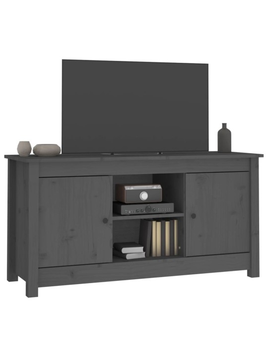 TV skříňka šedá 103 x 36,5 x 52 cm masivní borové dřevo