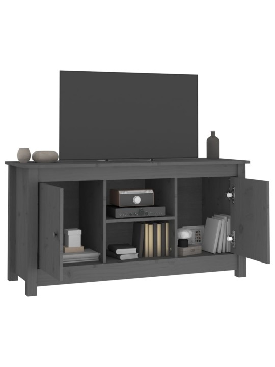 TV skříňka šedá 103 x 36,5 x 52 cm masivní borové dřevo