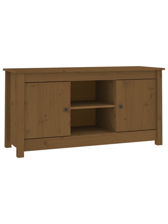 TV skříňka medově hnědá 103 x 36,5 x 52 cm masivní borové dřevo