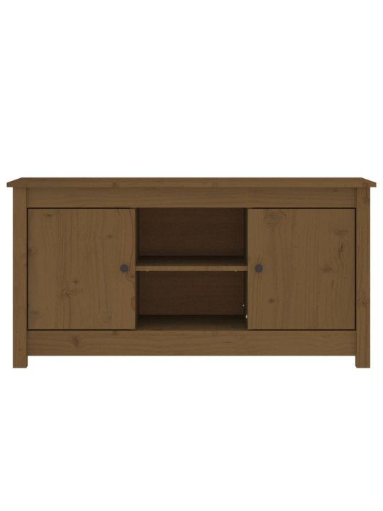TV skříňka medově hnědá 103 x 36,5 x 52 cm masivní borové dřevo