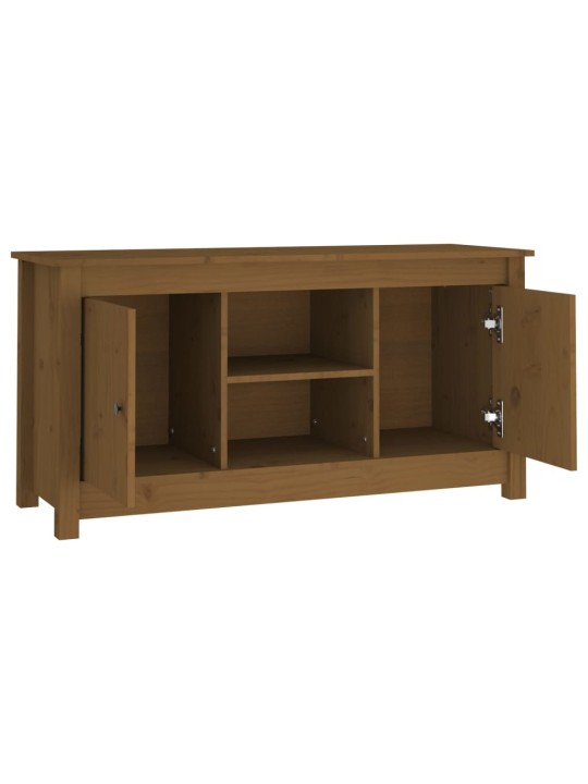 TV skříňka medově hnědá 103 x 36,5 x 52 cm masivní borové dřevo
