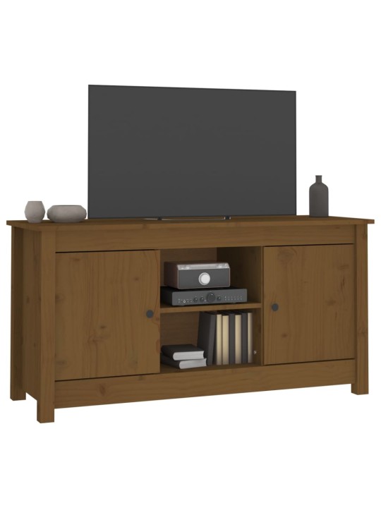 TV skříňka medově hnědá 103 x 36,5 x 52 cm masivní borové dřevo