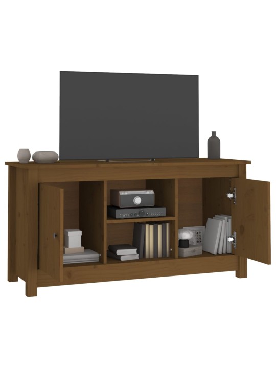 TV skříňka medově hnědá 103 x 36,5 x 52 cm masivní borové dřevo