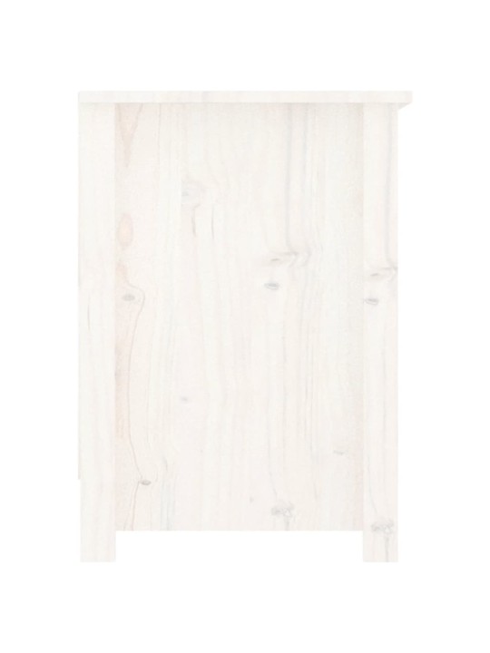 TV skříňka bílá 103 x 36,5 x 52 cm masivní borové dřevo