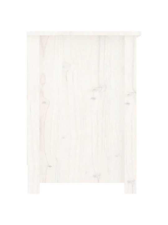 TV skříňka bílá 103 x 36,5 x 52 cm masivní borové dřevo