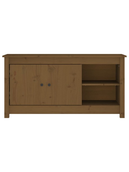 TV skříňka medově hnědá 103 x 36,5 x 52 cm masivní borové dřevo