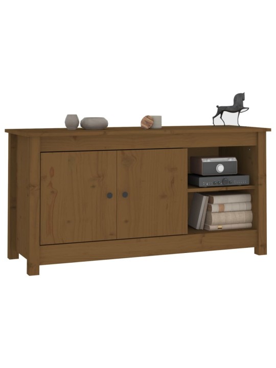 TV skříňka medově hnědá 103 x 36,5 x 52 cm masivní borové dřevo