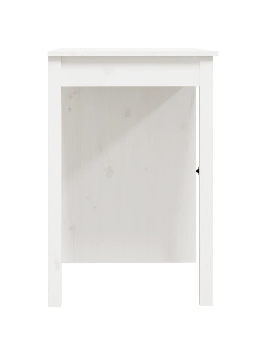 Psací stůl bílý 100 x 50 x 75 cm masivní borové dřevo
