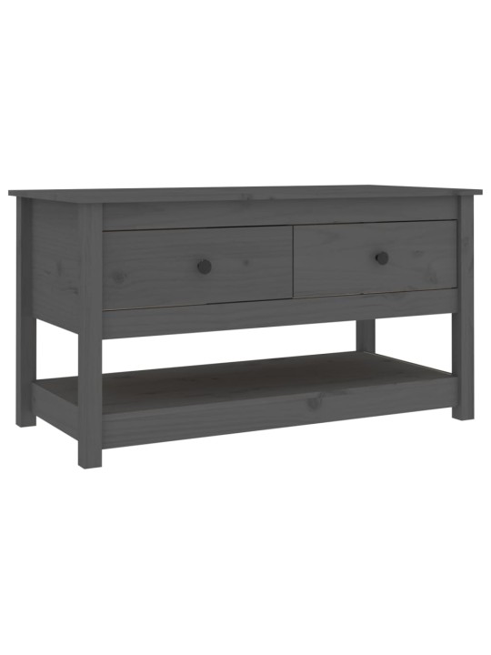 Konferenční stolek šedý 102 x 49 x 55 cm masivní borové dřevo