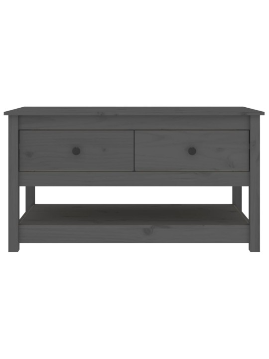 Konferenční stolek šedý 102 x 49 x 55 cm masivní borové dřevo