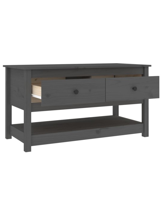 Konferenční stolek šedý 102 x 49 x 55 cm masivní borové dřevo