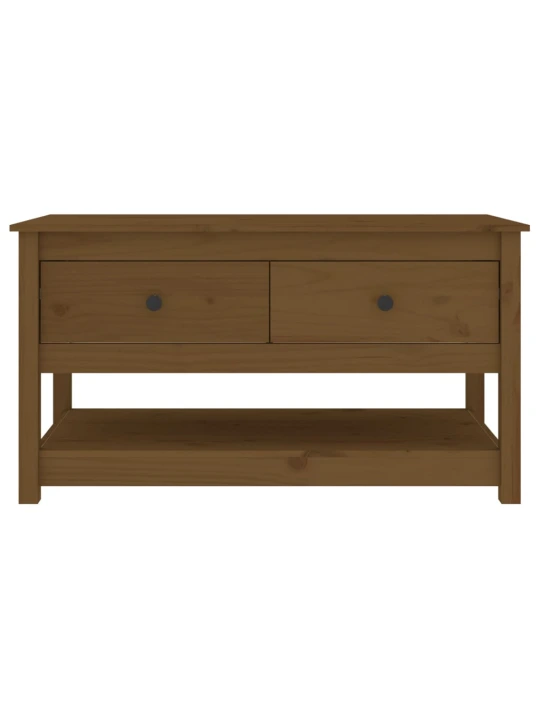 Konferenční stolek medově hnědý 102x49x55 cm masivní borovice