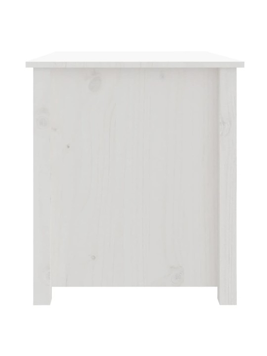 Konferenční stolek bílý 71 x 49 x 55 cm masivní borové dřevo