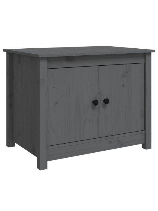 Konferenční stolek šedý 71 x 49 x 55 cm masivní borové dřevo