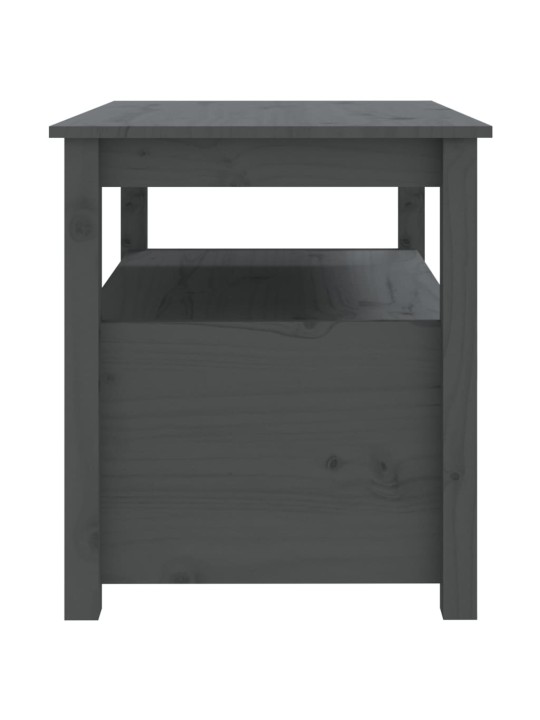 Konferenční stolek šedý 71 x 49 x 55 cm masivní borové dřevo