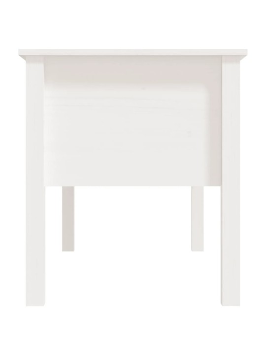 Konferenční stolek bílý 102 x 49 x 55 cm masivní borové dřevo