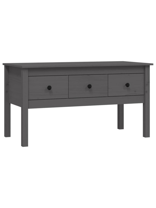 Konferenční stolek šedý 102 x 49 x 55 cm masivní borové dřevo