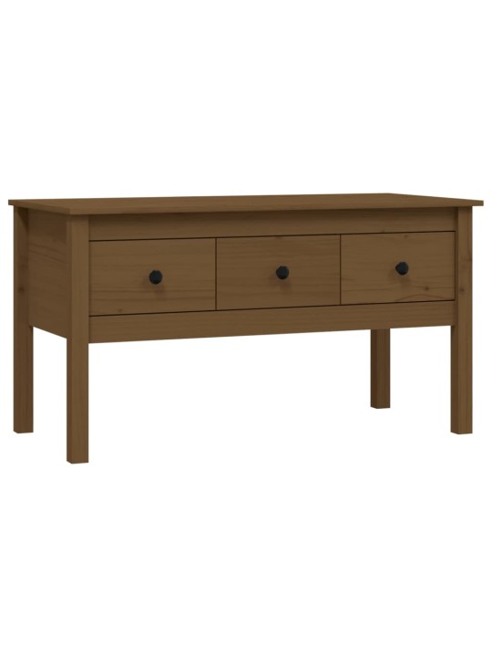 Konferenční stolek medově hnědý 102x49x55 cm masivní borovice