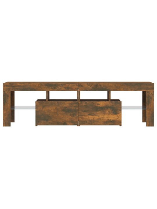 TV skříňka s LED osvětlením kouřový dub 140 x 36,5 x 40 cm