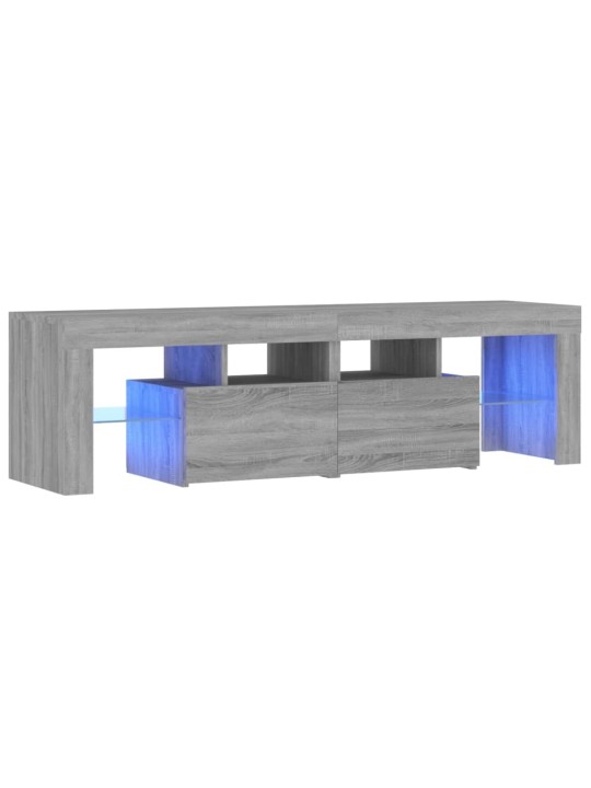 Tv skříňka s led osvětlením šedá sonoma 140 x 36,5 x 40 cm