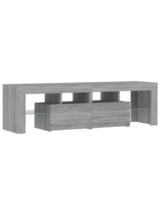 Tv skříňka s led osvětlením šedá sonoma 140 x 36,5 x 40 cm