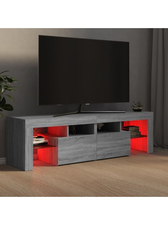 Tv skříňka s led osvětlením šedá sonoma 140 x 36,5 x 40 cm
