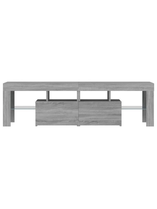 Tv skříňka s led osvětlením šedá sonoma 140 x 36,5 x 40 cm