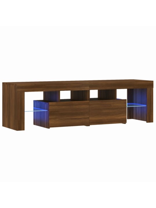 Tv skříňka s led osvětlením hnědý dub 140 x 36,5 x 40 cm