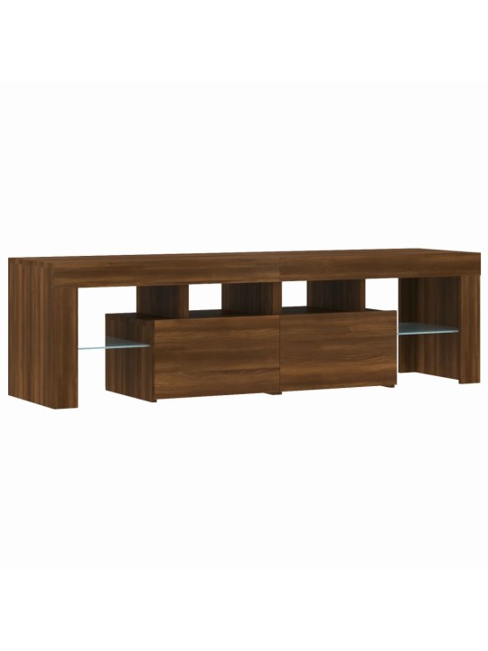 Tv skříňka s led osvětlením hnědý dub 140 x 36,5 x 40 cm