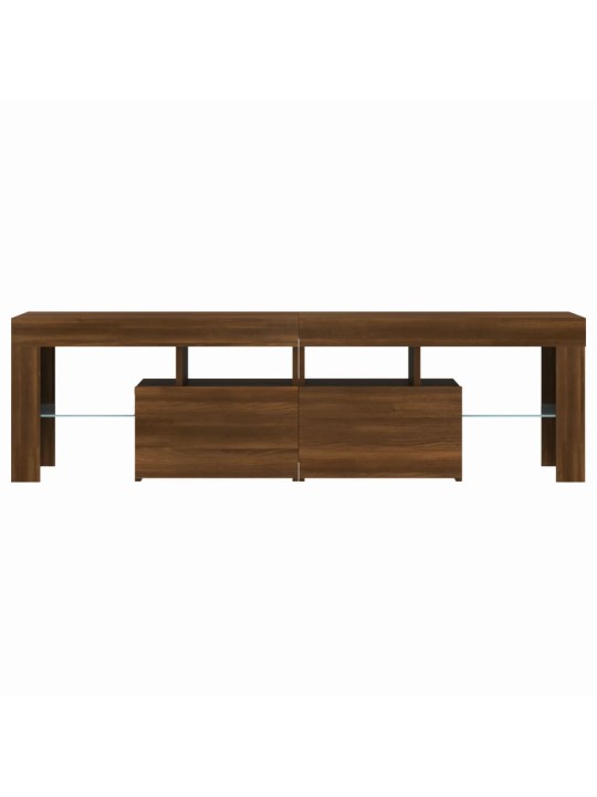 Tv skříňka s led osvětlením hnědý dub 140 x 36,5 x 40 cm